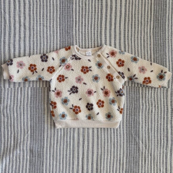Fleece Floral Sweatshirt - Picture 2 of 3